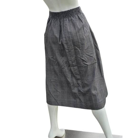 Vintage CASABLANCA A-Line Midi Plaid Skirt - Picture 4 of 5